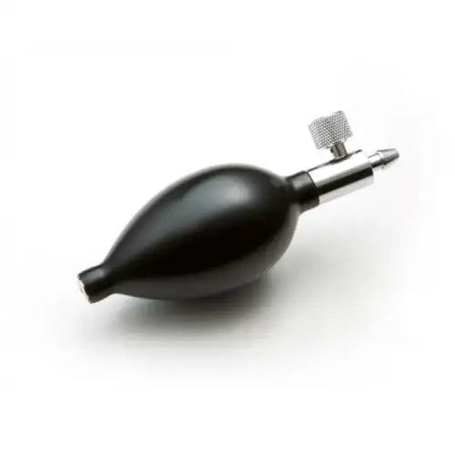 A black cuff bulb with valve