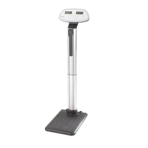 Digital floor scale on a white background