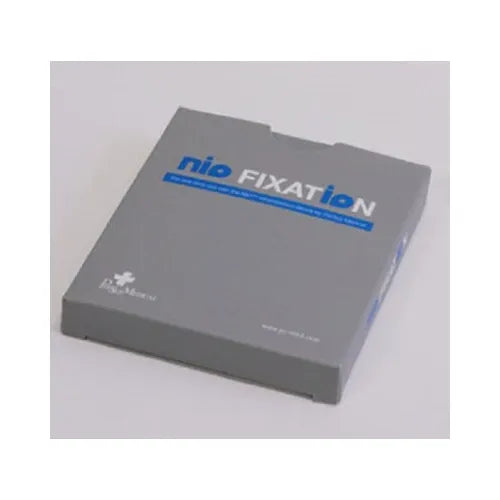 Gray box with 'nio FIXATION' branding on a white background