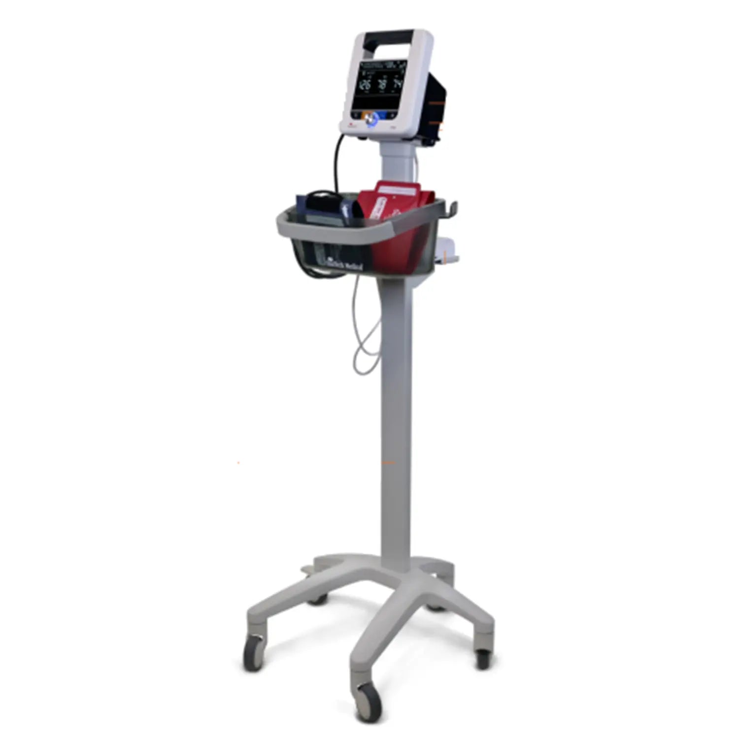 Medical device on a stand with a white background