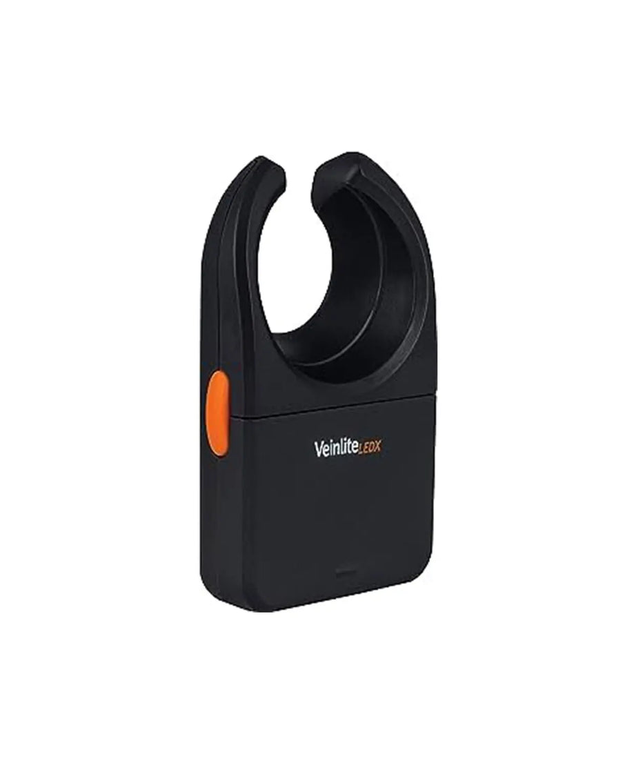 Black and orange vein scanner with 'VeinLite' branding on a white background