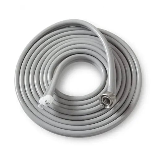Coiled gray ZOLL NIBP hose on a white background.