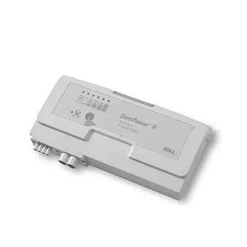 A grey rectangle battery from ZOLL.