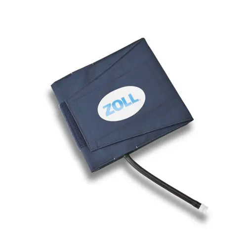 Blue ZOLL medical device on a white background