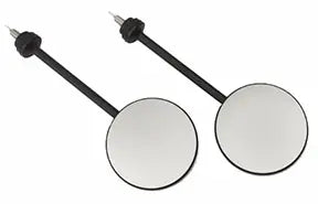 ZOLL R Series external paddles with round defibrillation electrodes and insulated handles.