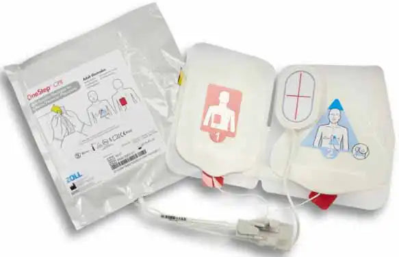A ZOLL Medical white Onestep CPR resuscitation electrode for R Series. 