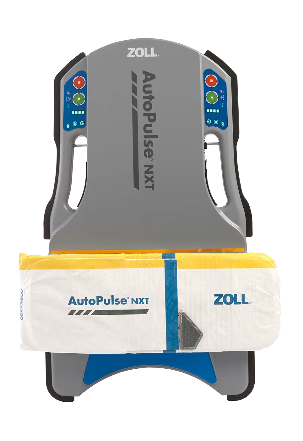 ZOLL AutoPulse NXT defibrillator on a white background
