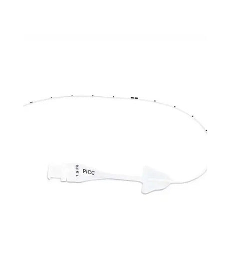 A PICC (Peripheral Intravenous Catheter) style medical tube or catheter assembly shown on a plain white background, with a small printed label reading 'PICC' and '1.5 FR'.