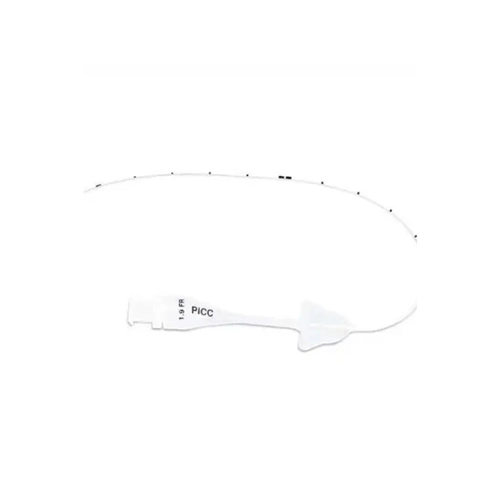 A PICC (Peripheral Intravenous Catheter) style medical tube or catheter assembly shown on a plain white background, with a small printed label reading 'PICC' and '1.5 FR'.