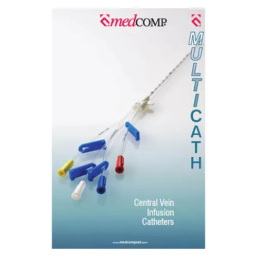 MedComp multicath central vein infusion catheters on a white background