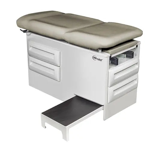Manual Exam Table with Four Storage Drawers and Side Step