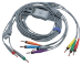 EDAN 01.57.471095-11 ECG Cable 3-Lead,6-Pin, Snap, Defib, AHA, 3.5m, Reusable