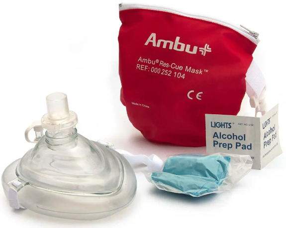  10-517 AMBU CPR Mask in Red Pouch